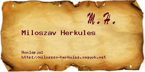 Miloszav Herkules névjegykártya